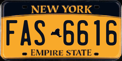 NY license plate FAS6616