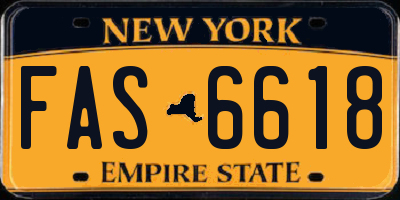 NY license plate FAS6618