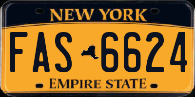 NY license plate FAS6624