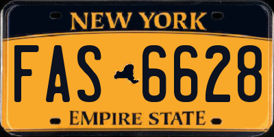 NY license plate FAS6628