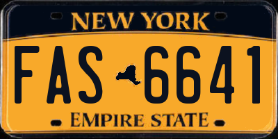 NY license plate FAS6641
