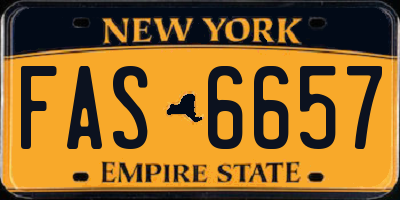 NY license plate FAS6657