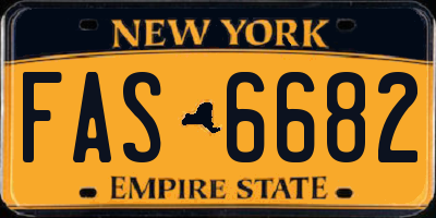 NY license plate FAS6682
