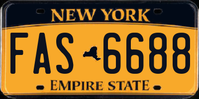 NY license plate FAS6688