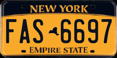 NY license plate FAS6697