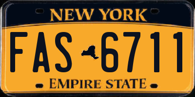 NY license plate FAS6711