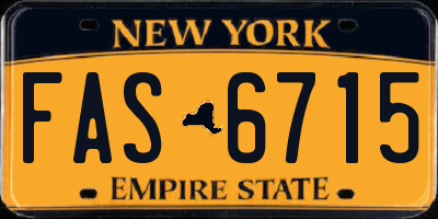 NY license plate FAS6715