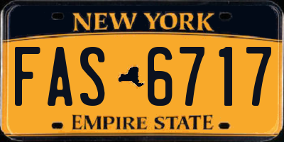 NY license plate FAS6717