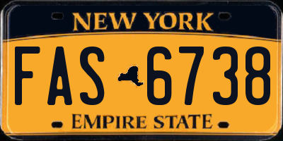 NY license plate FAS6738