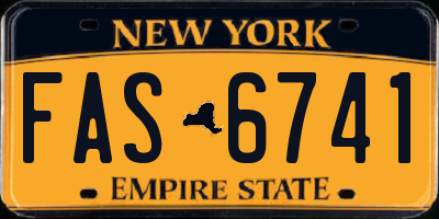 NY license plate FAS6741