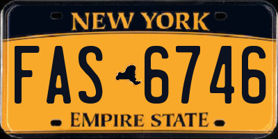 NY license plate FAS6746