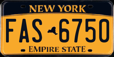NY license plate FAS6750