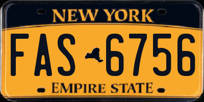 NY license plate FAS6756