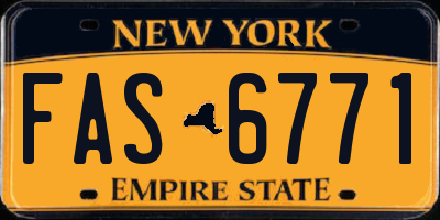 NY license plate FAS6771