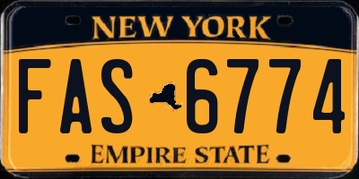 NY license plate FAS6774