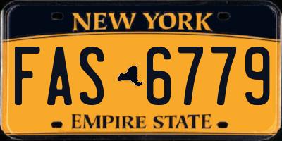 NY license plate FAS6779