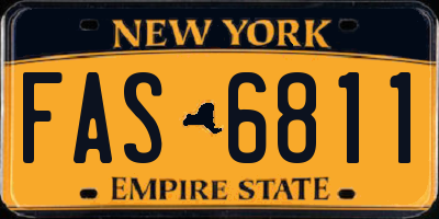 NY license plate FAS6811