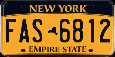NY license plate FAS6812