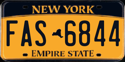 NY license plate FAS6844