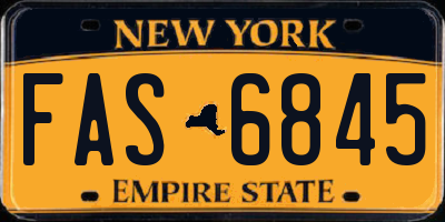 NY license plate FAS6845