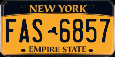 NY license plate FAS6857