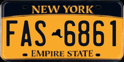 NY license plate FAS6861