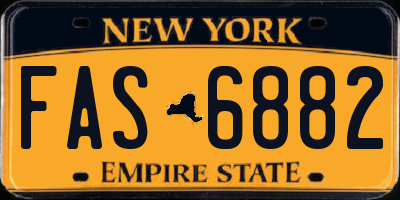NY license plate FAS6882