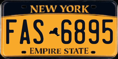 NY license plate FAS6895