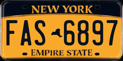 NY license plate FAS6897