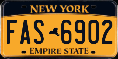NY license plate FAS6902