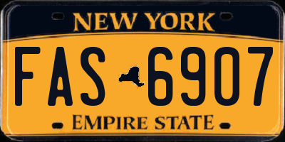 NY license plate FAS6907
