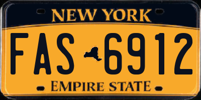NY license plate FAS6912