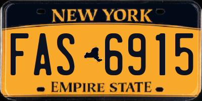 NY license plate FAS6915