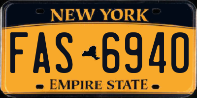 NY license plate FAS6940