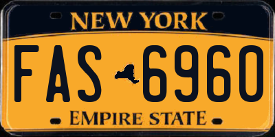 NY license plate FAS6960