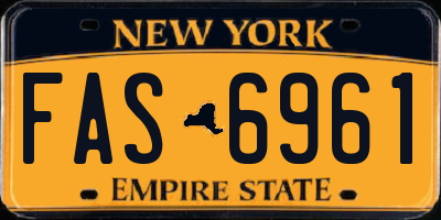 NY license plate FAS6961