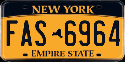 NY license plate FAS6964
