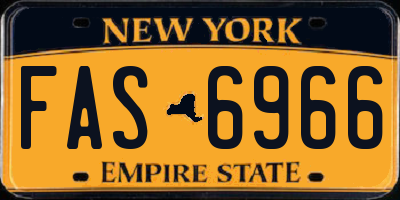 NY license plate FAS6966