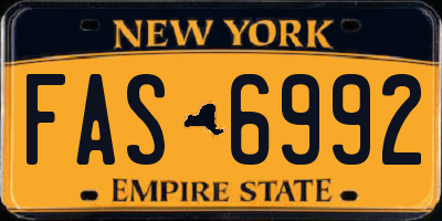 NY license plate FAS6992