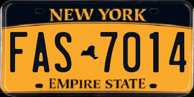 NY license plate FAS7014