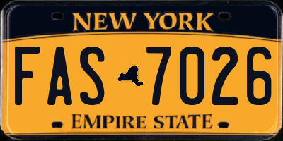 NY license plate FAS7026