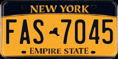 NY license plate FAS7045