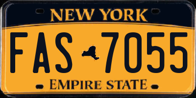 NY license plate FAS7055