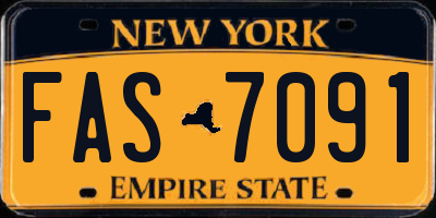 NY license plate FAS7091