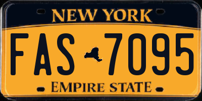NY license plate FAS7095