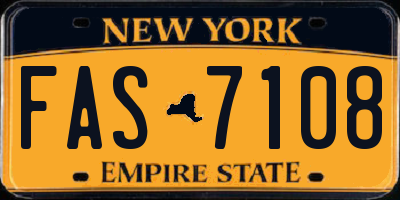 NY license plate FAS7108