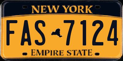 NY license plate FAS7124