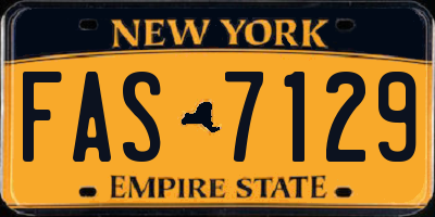 NY license plate FAS7129
