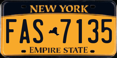 NY license plate FAS7135