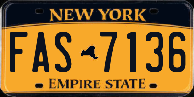 NY license plate FAS7136